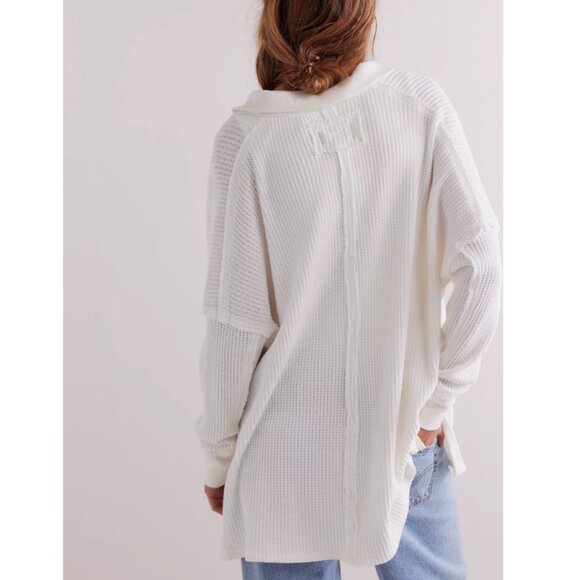 new FREE PEOPLE We The Free Travis Polo/Ivory 252 - Picture 7 of 12